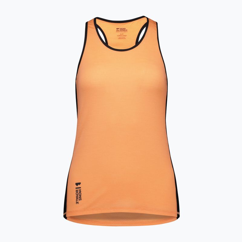 Damen Funktionsshirt Mons Royale Bella Merino Tank punch/schwarz 3