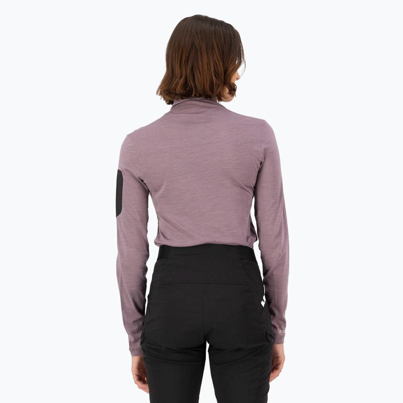 Women's Mons Royale Diversion Mock Neck Thermo-Langarmshirt mauve 2