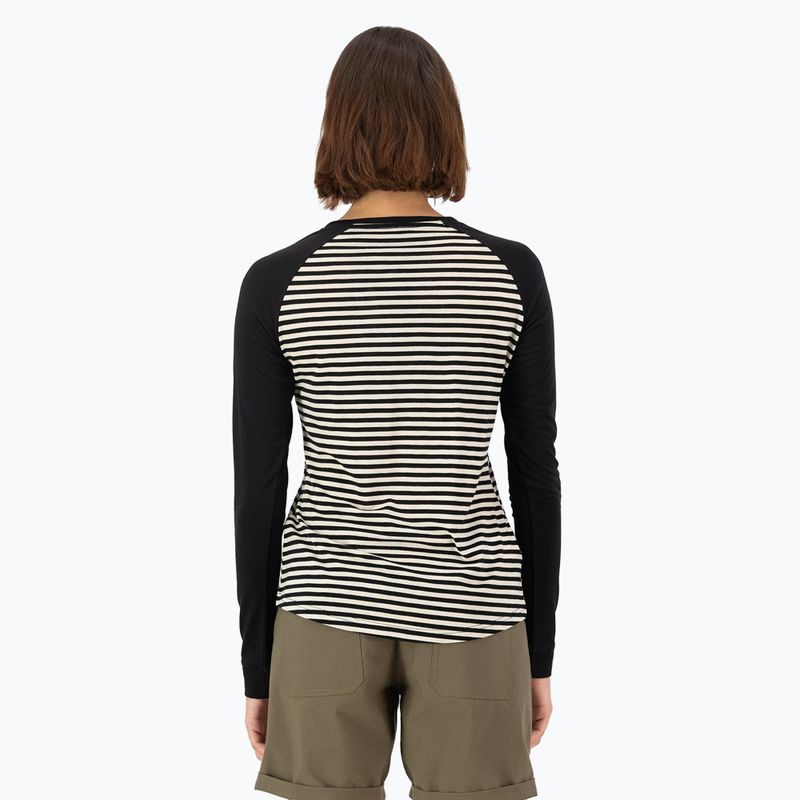 Damen Thermo-Langarmshirt Mons Royale Icon Raglan mr stripe/schwarz 2