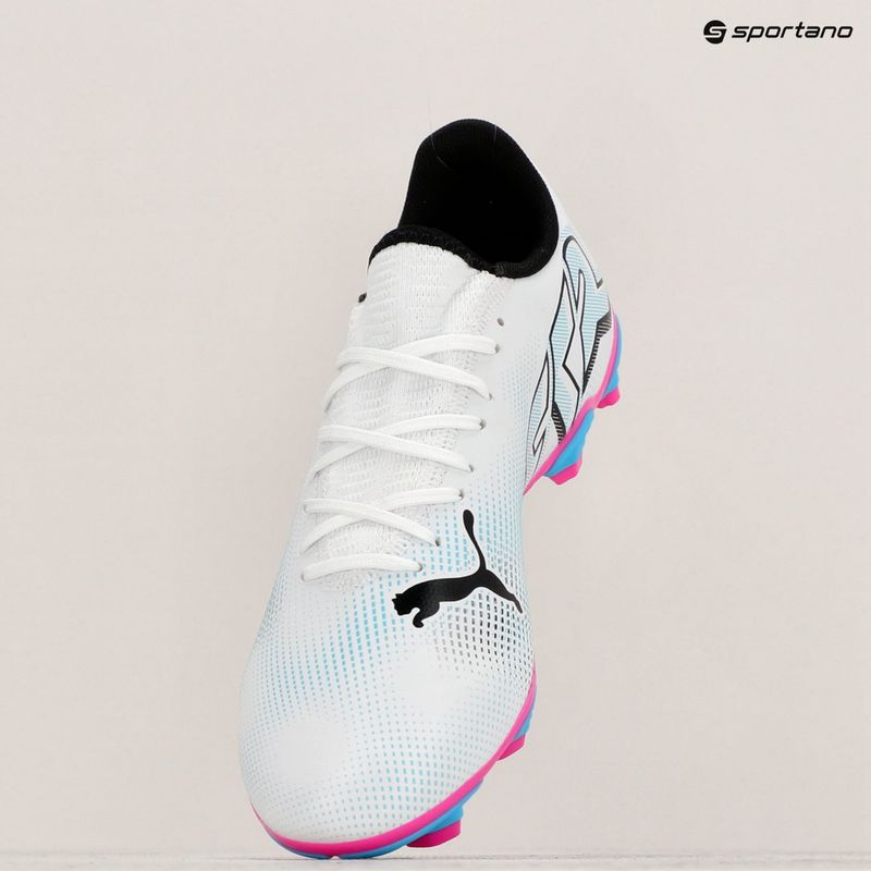 PUMA Future 7 Play FG/AG Fußballschuhe puma weiß/puma schwarz/poison pink 17