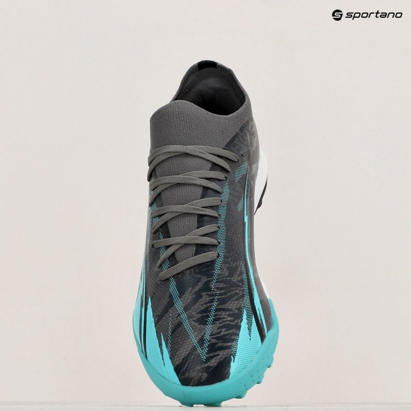 PUMA Ultra Match Rush TT stark grau/puma weiß/electro aqua Fußballschuhe 16
