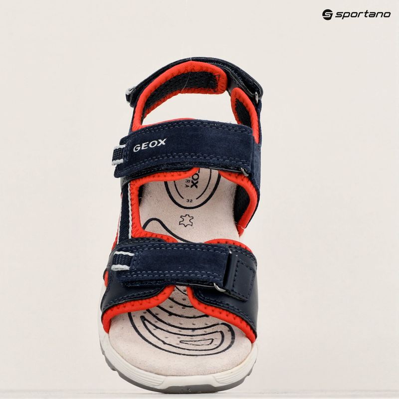 Geox Alben ozeanblau/rot Junior Sandalen 16