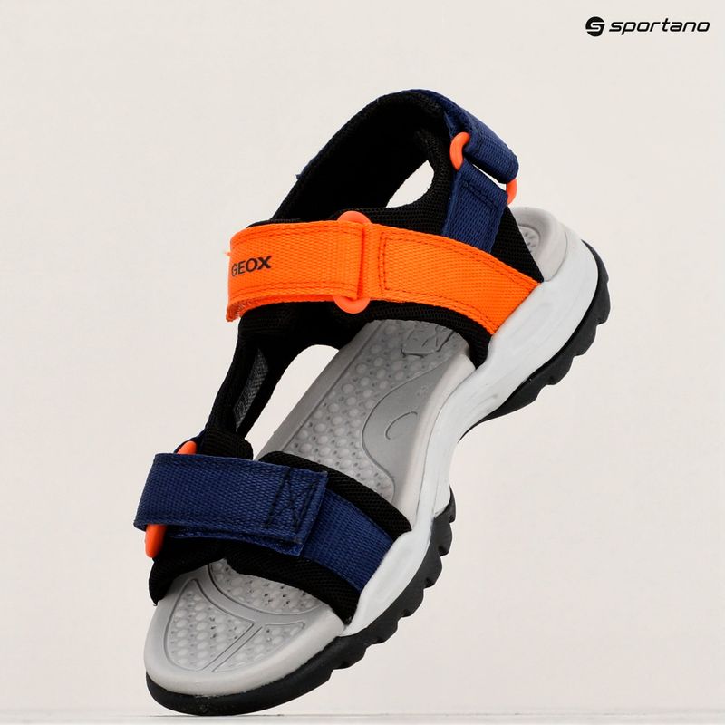 Geox Borealis ozeanblau/orange Junior Sandalen 16
