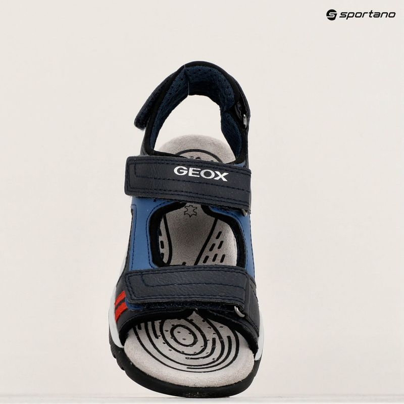 Geox Borealis ozeanblau/rot Junior Sandalen 16