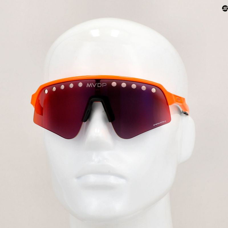 Oakley Sutro Lite Sweep Mathieu Van Der Poel orange funkeln/prizm Straße Sonnenbrille 6