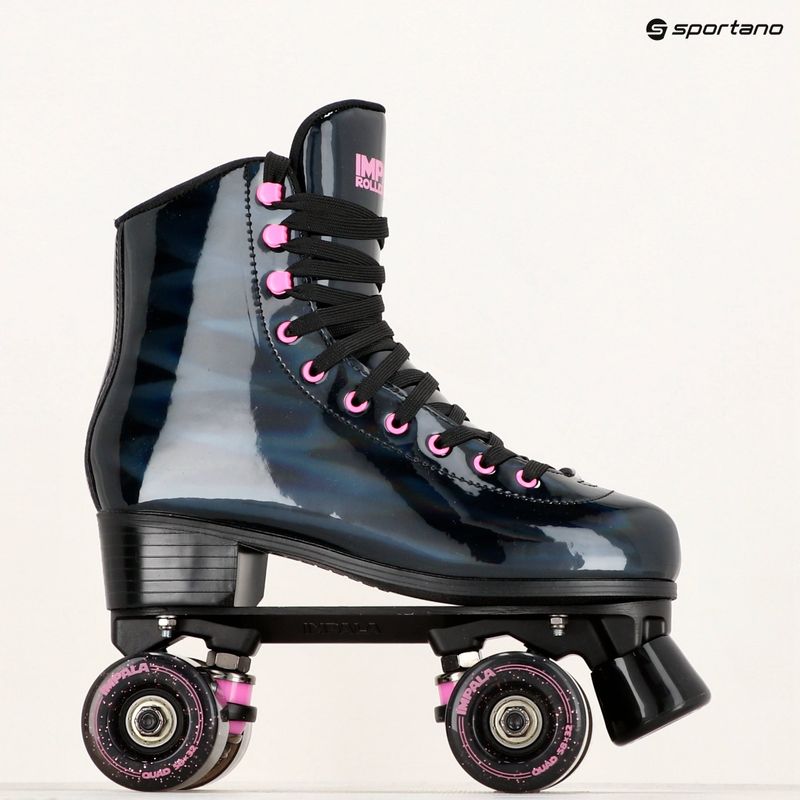 Rollschuhe Damen IMPALA Quad Skate black holographic 12