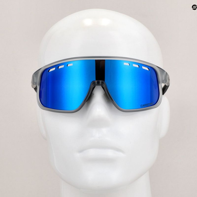 CASCO SX-25 Carbonic smoke Sonnenbrille klar/blau verspiegelt 7