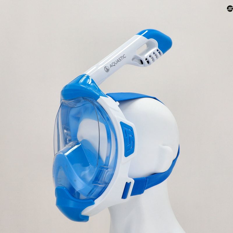 Vollgesichtsmaske zum Schnorcheln AQUASTIC KAI blau 11