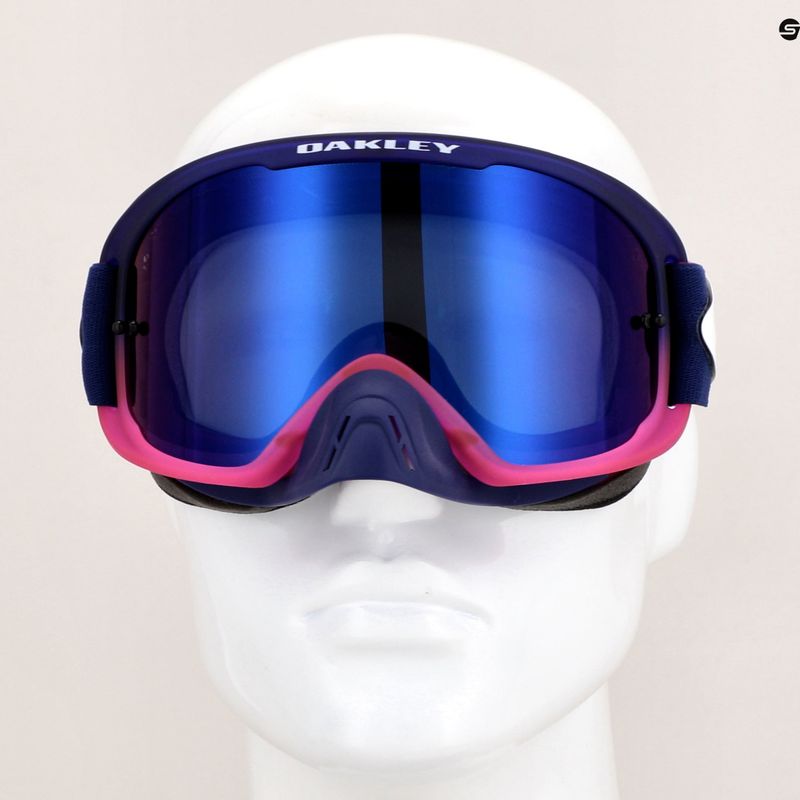 Fahrradbrille Oakley O Frame 2.0 Pro MTB tld navy stripes/black ice iridium 9