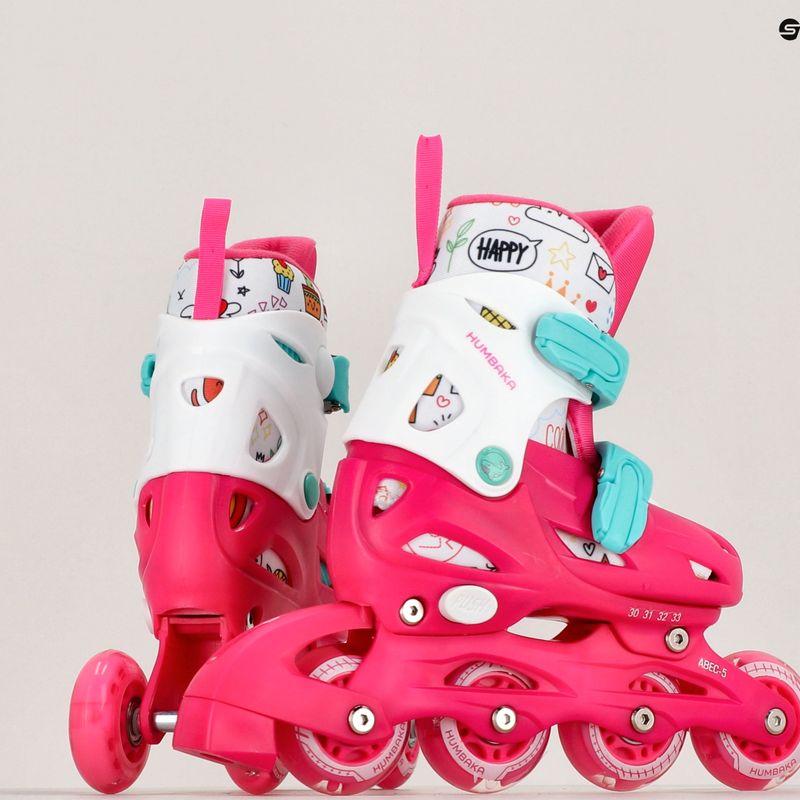 HUMBAKA Starjet LED Kinder Rollschuhe 3in1 rosa 32