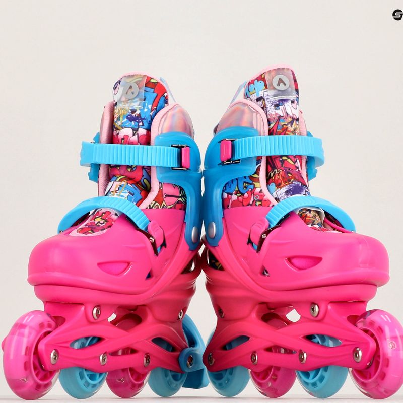 Kinder ATTABO Turbojet LED Rollschuhe rosa 24