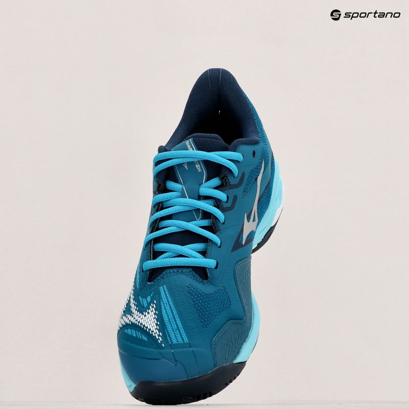 Herren Tennisschuhe Mizuno Wave Exceed Light 2 AC marokkanisch blau / weiß / bluejay 15