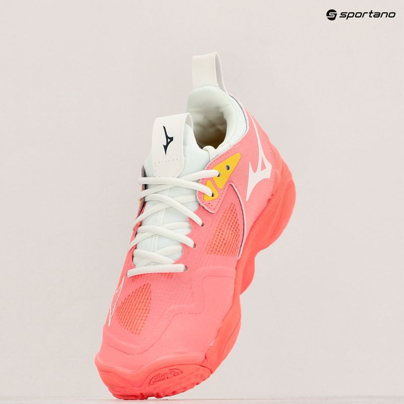 Damen Volleyballschuhe Mizuno Wave Momentum 3 candy coral/schwarz/bolt 2 neon 15