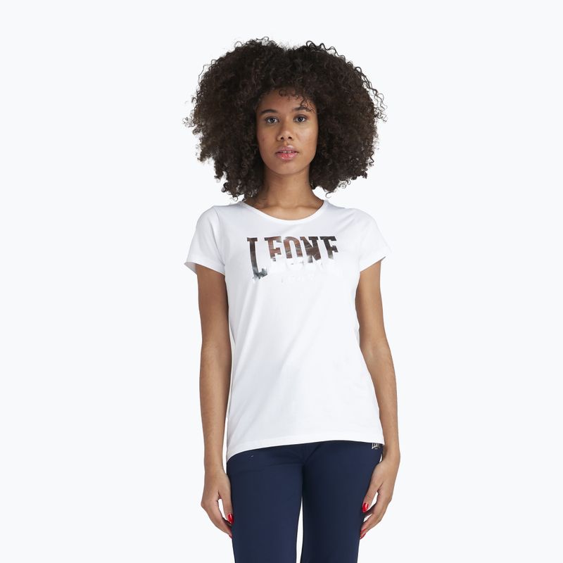 Damen-T-Shirt LEONE 1947 Big Logo Basic flüsterweiß