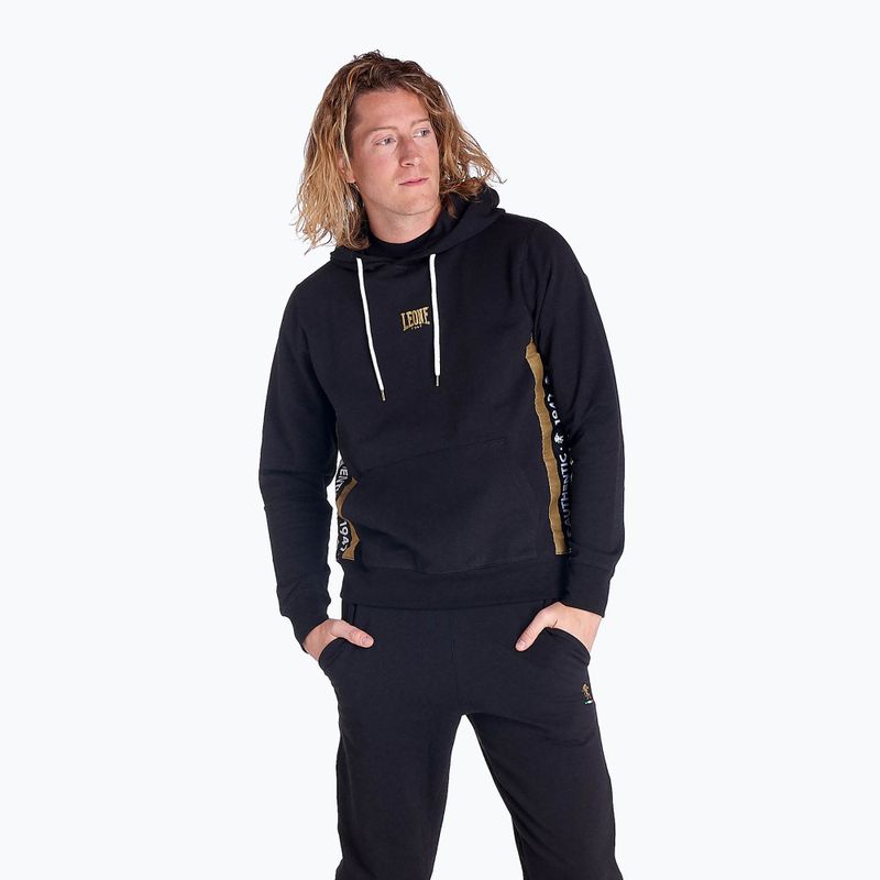 Herren LEONE 1947 Gold Hoody schwarz