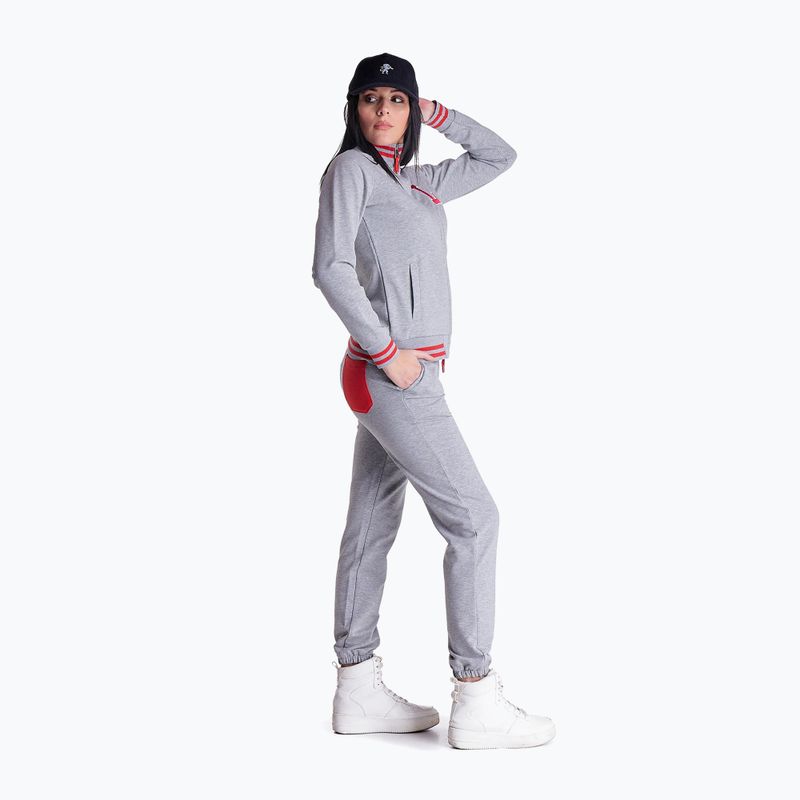Damen Trainingsanzug LEONE 1947 College grau/melange 4