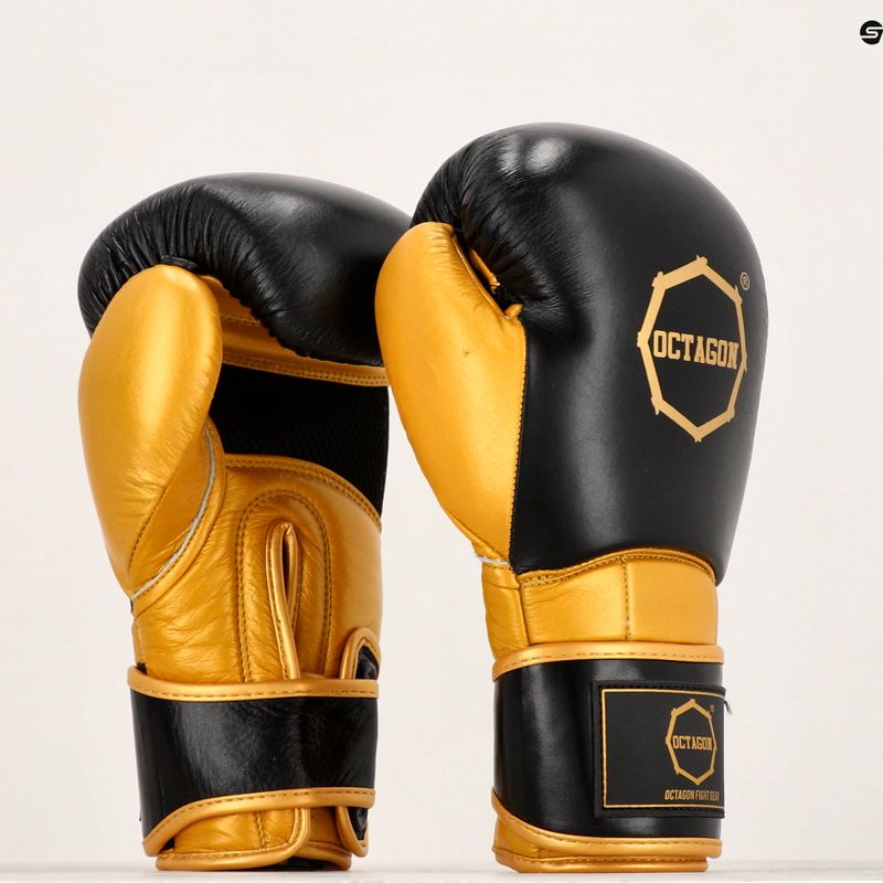 Octagon Prince schwarz/goldene Boxhandschuhe 7