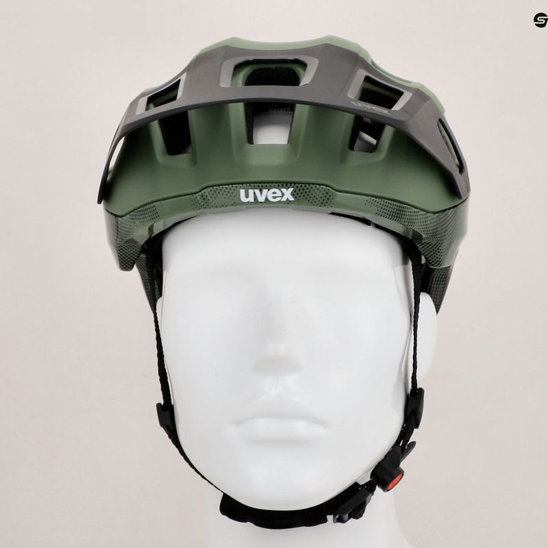 UVEX React MIPS Fahrradhelm moosgrün/schwarz matt 12