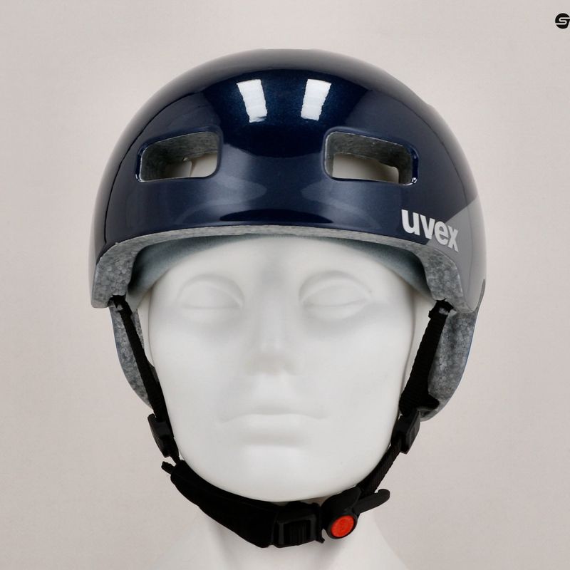 UVEX Kinderfahrradhelm HLMT 4 deep space/blaue Welle 12