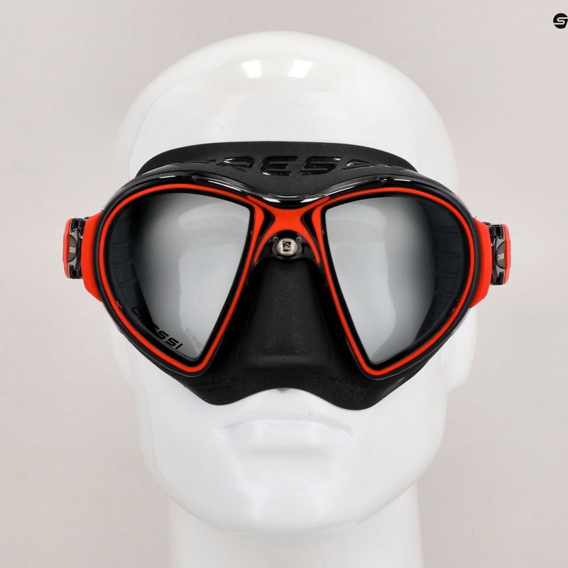 Cressi Zeus Tauchmaske schwarz/rot 10