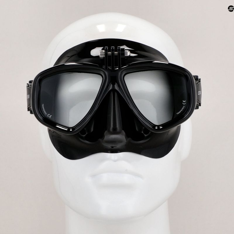 Cressi Action Tauchmaske schwarz/schwarz 3