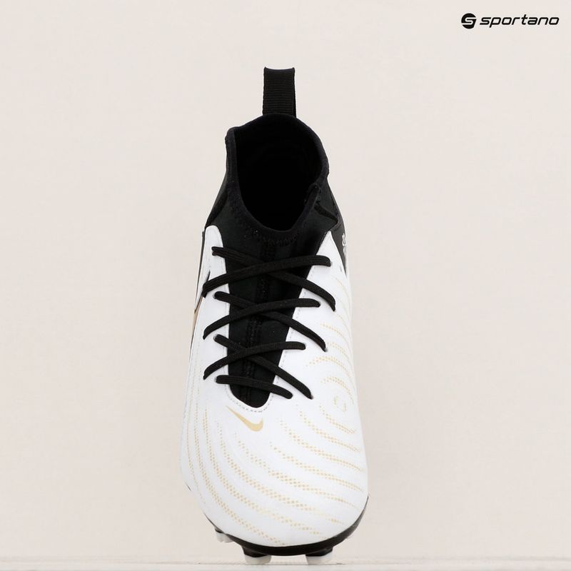 Nike Phantom Luna II Academy FG/MG Junior Fußballschuhe weiß / metallic gold / schwarz 9