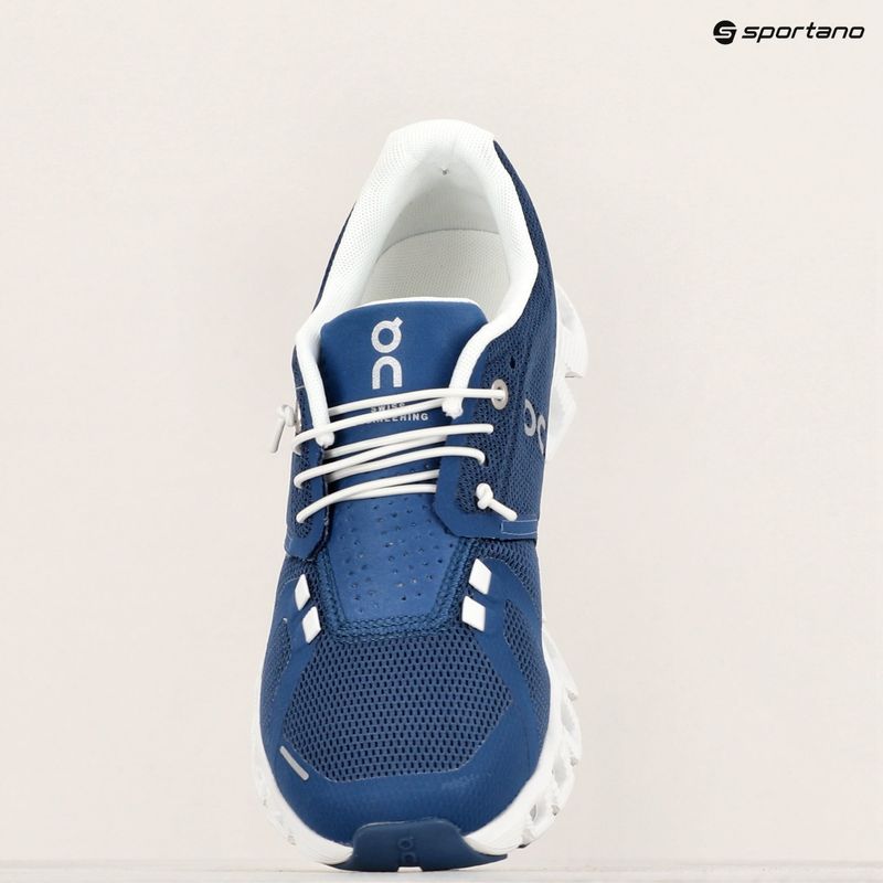 Damen On Cloud 5 denim/weiß Laufschuhe 16