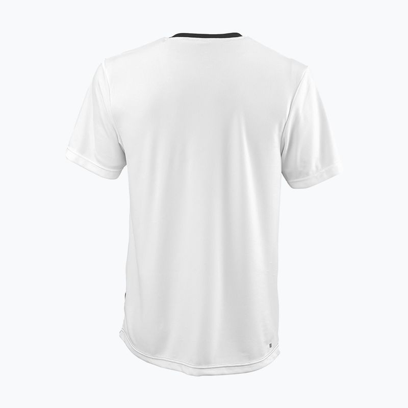 Herren-Tennisshirt Wilson Team II Crew weiß und schwarz WRA794001 2
