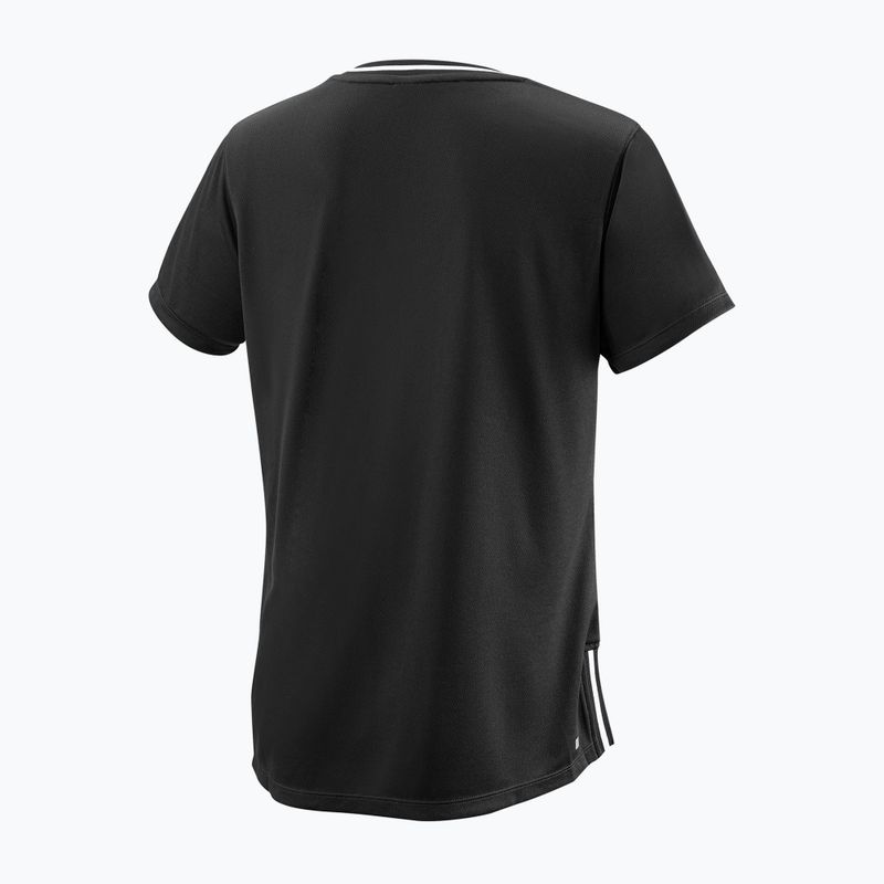 Damen Tennisshirt Wilson Team II V-Ausschnitt schwarz WRA795301 2
