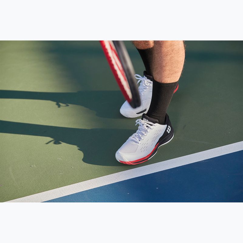 Herren Tennisschuhe Wilson Rush Pro Ace weiß/rot/mohnrot 11
