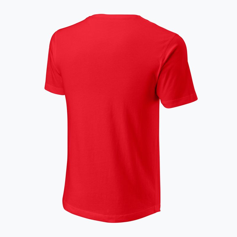 Herren Tennishemd Wilson Script Eco Cotton Tee wilson rot 2
