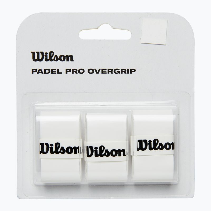 Wilson Padel Pro Overgrip Padel Schlägerhüllen 3 Stück weiß. 2