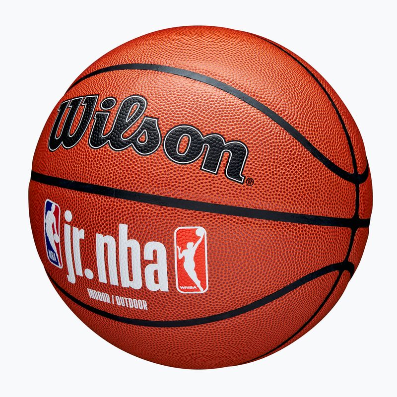 Kinder Basketball Wilson NBA JR Fam Logo Indoor Outdoor braun Größe 5
