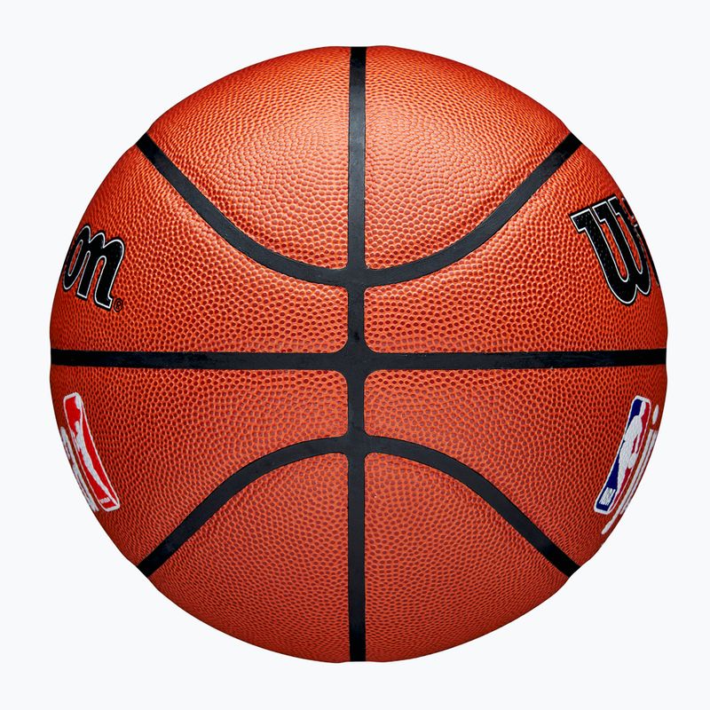 Kinder Basketball Wilson NBA JR Fam Logo Indoor Outdoor braun Größe 5