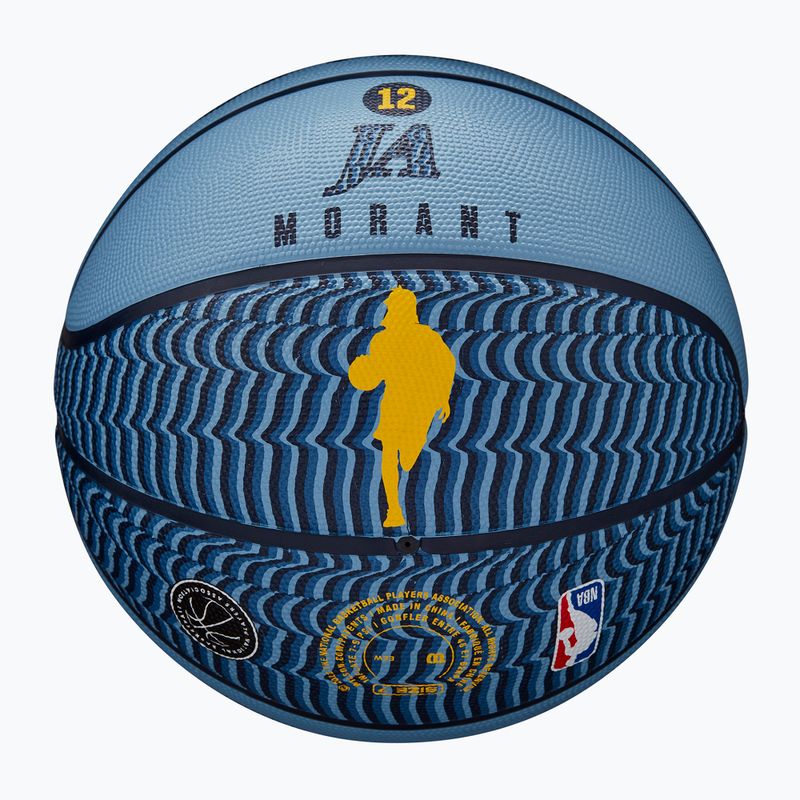 Wilson NBA Spieler Icon Outdoor Basketball Morant blau Größe 7 6