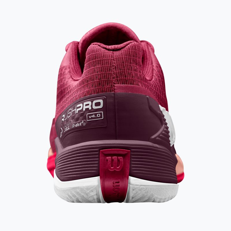 Damen Tennisschuhe Wilson Rush Pro 4.0 Clay beetrot/weiß/tropischer Pfirsich 7