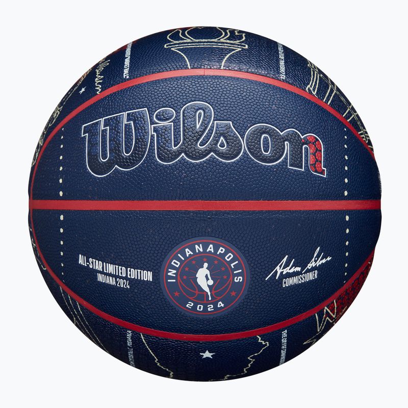 Wilson 2024 NBA All Star Collector Basketball + Box braun Größe 7