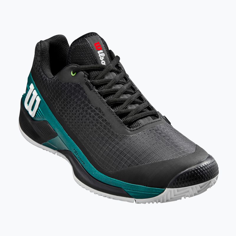 Wilson Rush Pro 4.0 Blade Clay Herren Tennisschuhe schwarz/schwarz/tief teal 8