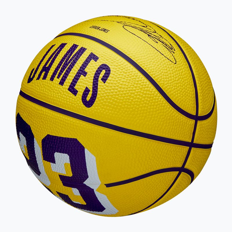 Wilson NBA Spieler Icon Mini Lebron gelb Größe 3 Kinder Basketball
