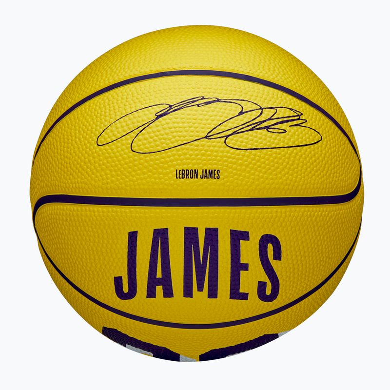Wilson NBA Spieler Icon Mini Lebron gelb Größe 3 Kinder Basketball