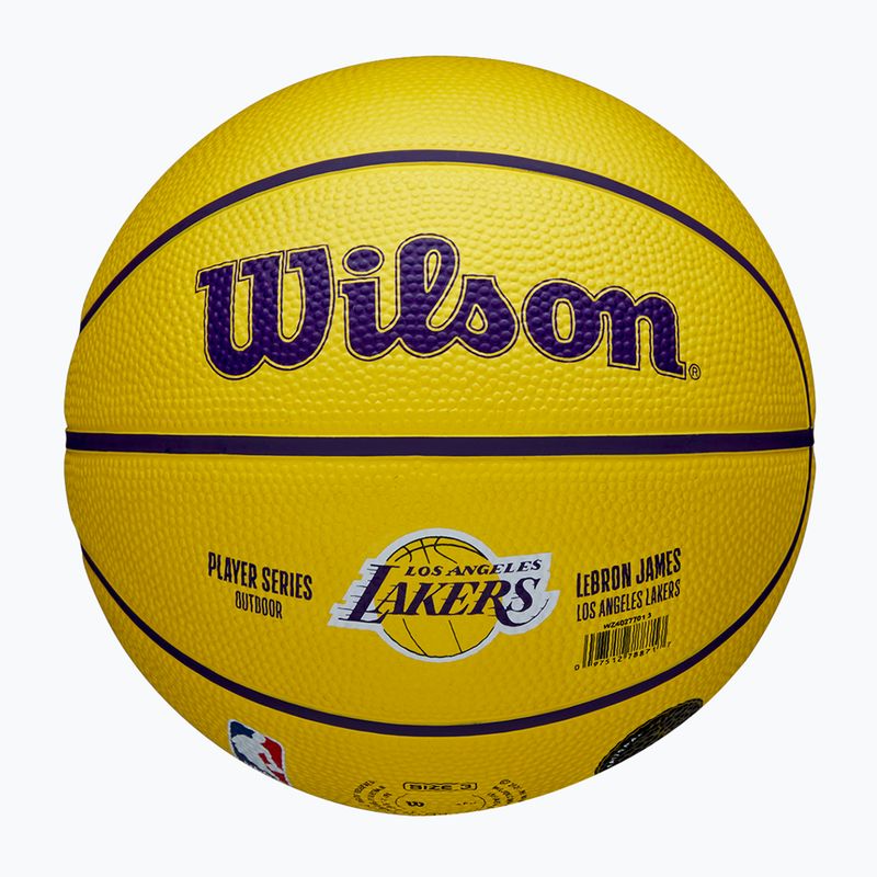 Wilson NBA Spieler Icon Mini Lebron gelb Größe 3 Kinder Basketball