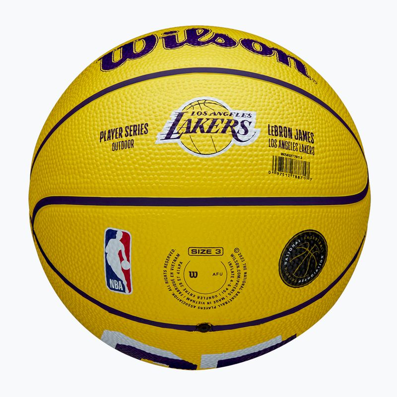 Wilson NBA Spieler Icon Mini Lebron gelb Größe 3 Kinder Basketball