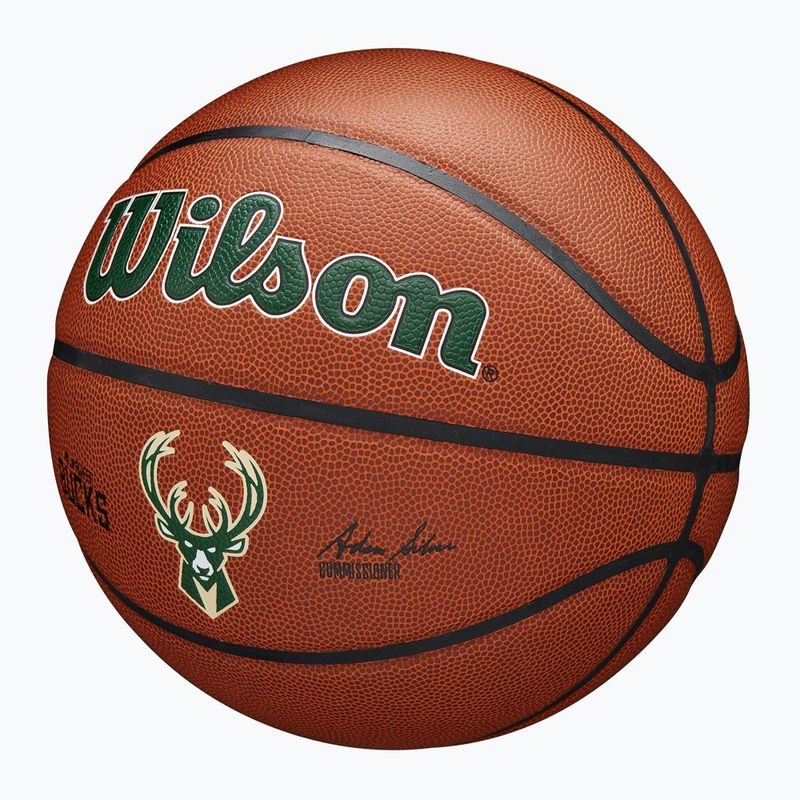 Basketball Wilson NBA Team Alliance Milwaukee Bucks brown Größe 7 3