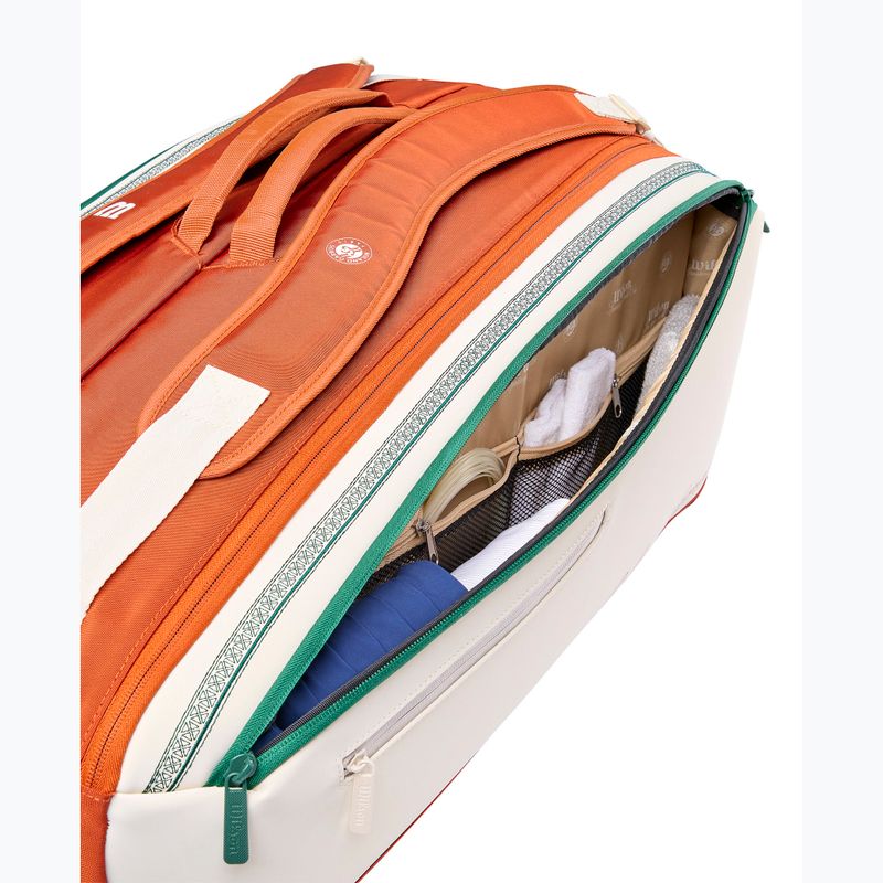 Wilson Roland Garros Super Tour Tennistasche 9Pk 2026 cream/clay/green 7