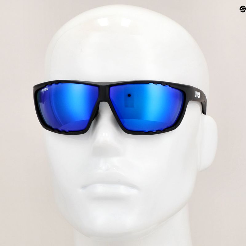 UVEX Sportstyle 706 schwarz matt/verspiegelt blau Sonnenbrille 7