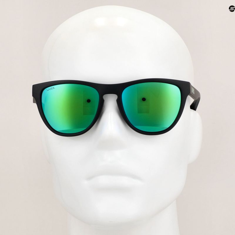 UVEX Sonnenbrille Esntl Spirit schwarz matt/grün verspiegelt 6