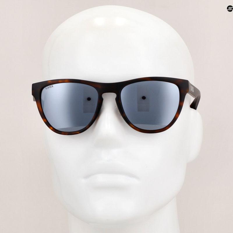 UVEX Esntl Spirit havanna matt/verspiegelt silberne Sonnenbrille 6