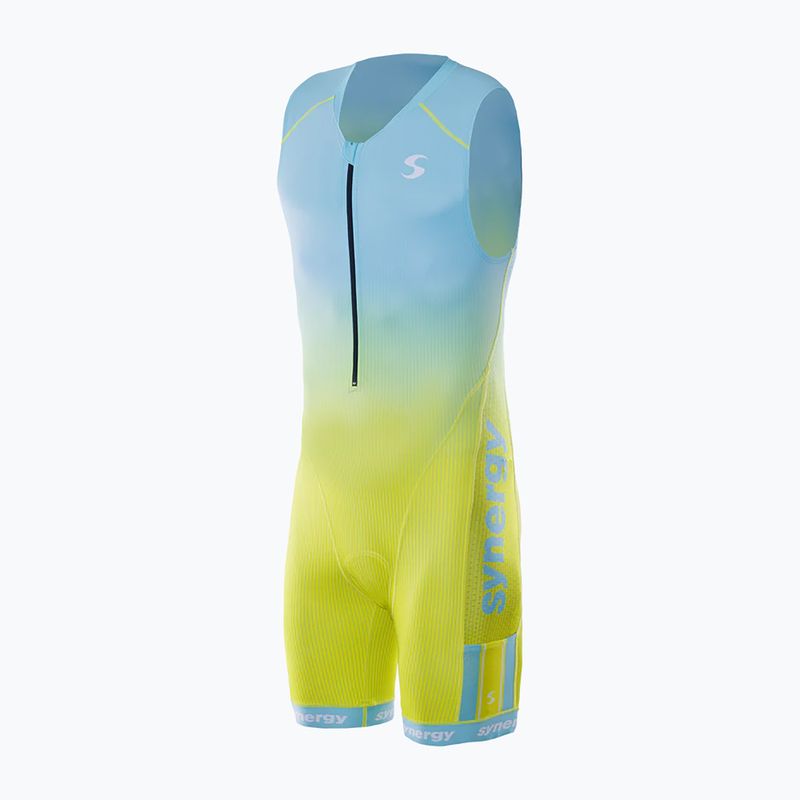 Triathlonanzug für Herren Synergy Elite Sleeveless Trisuit mint/yellow