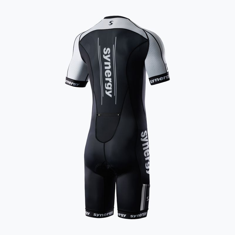 Triathlonanzug für Herren Synergy Elite Short Sleeve Trisuit salt & pepper 2