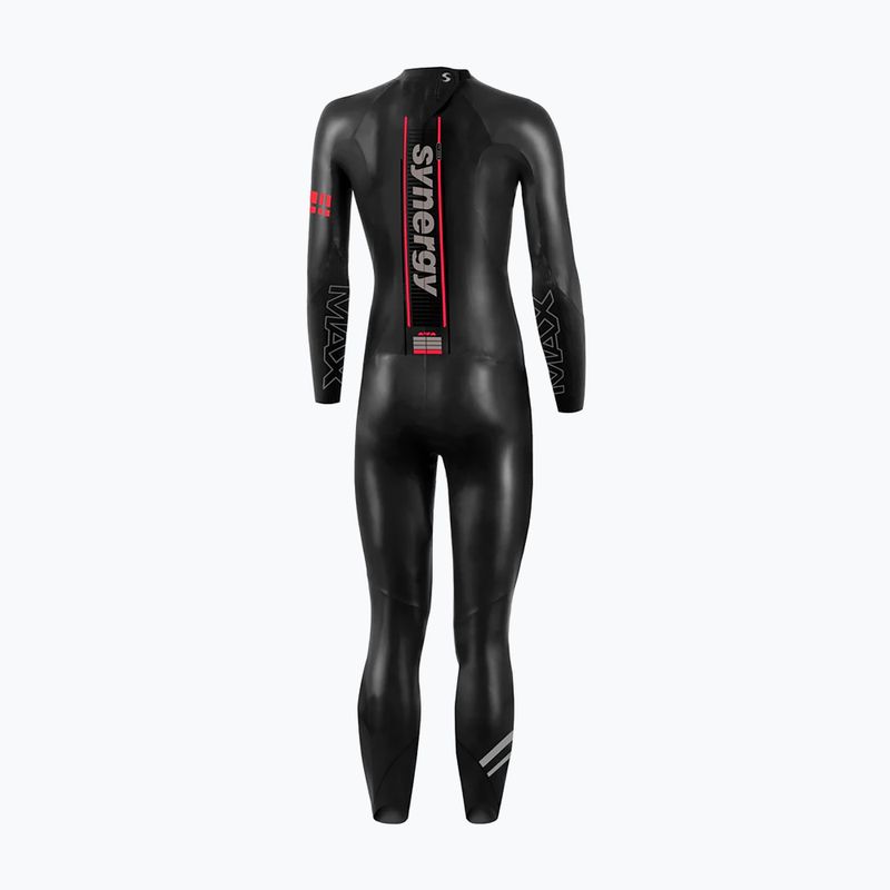 Damen-Triathlon-Neoprenanzug Synergy Adrenaline Full Sleeve 5 mm black/red 2